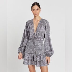 Significant Other Hedi Medallion Smocked Mini Dress Size 10